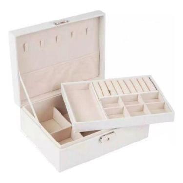 Imagem de Porta Joias Maleta Grande Para Viagem Organizador Lindo Top - GN, Bran