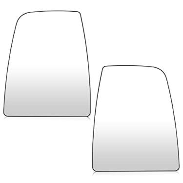 Imagem de Substituição de vidro retrovisor lado esquerdo + direito compatível com 2015 2016 2017 2018 2019 Ford Transit T150, T250, T350 vidro espelhado aquecido ReplaceCK4Z17K707B para lado do motorista e lado do passageiro