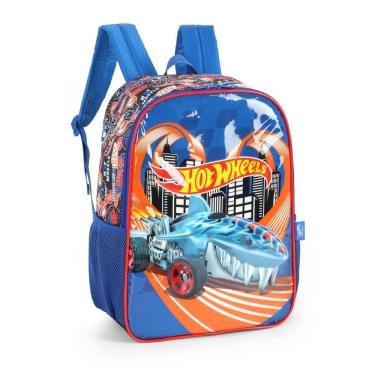 Imagem de Mochila De Costa Azul How Wheels Masculina Infantil Luxcel