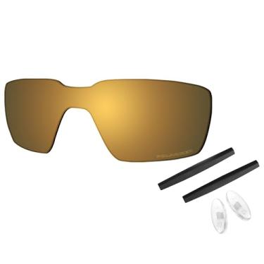 Imagem de SAUCER Lentes de reposição premium e protetores de nariz para óculos de sol Oakley Probation OO4041 de alta definição - Bronze dourado polarizado