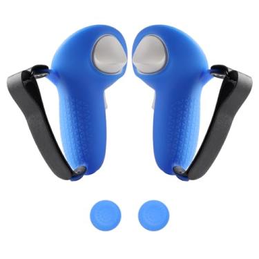 Imagem de Capa de controle VR para Meta Quest 3, capa protetora de silicone com alça ajustável para VR Oculu Quest 3 acessórios