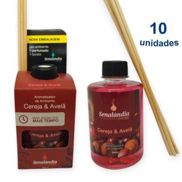 Imagem de Kit 10 Aromatizador de Ambiente de Cereja com Avelã 280ml Difusor Vare