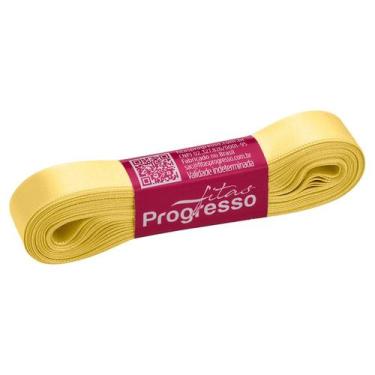 Imagem de Fita de Cetim 15mm nº3 - 10m Cor 2052 Amarelo Claro - 1 unidade - Fita