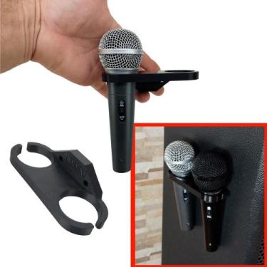 Imagem de Suporte Para Microfone De Fixação Parede Descanso Duplo - Decor Impres