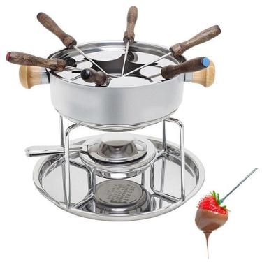 Imagem de Conjunto de Fondue 6 Peças Inox Queijo Chocolate Malta