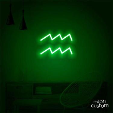Imagem de luminaria letreiro Neon Led Signo Aquário 60x40 luminoso decoração p/ 