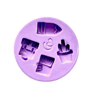Imagem de F1682 molde de silicone escolar confeitaria biscuit - confeitaria dos 
