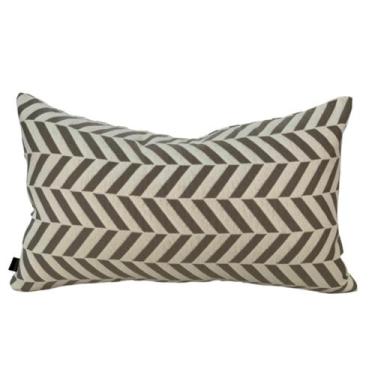 Imagem de Almofada Chevron Cinza & Branca Retangular - Cazachic