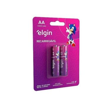 Imagem de Pilha Recarregável Aa Elgin 2700mah Cartela Com 02 Unidades F108, 2