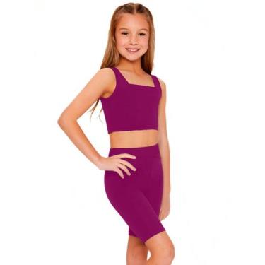 Imagem de Conjunto Roupa Ginástica Infantil Feminina Esporte Moda Fitness - HYPE