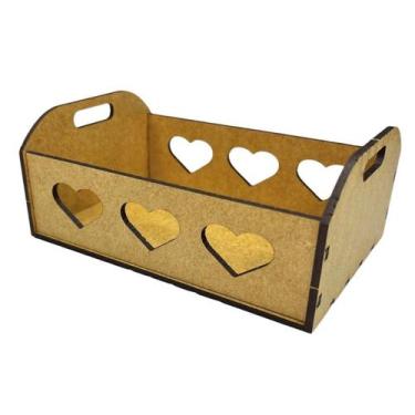 Imagem de Caixa Coração MDF Cru 3mm 15cm Artesanato e Presente - ORTIZ