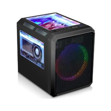 Imagem de Gabinete Gamer K-Mex Microcraft III CG-03RC, Mini Tower, Lateral em Ac