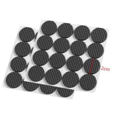 Imagem de 32 Feltro Protetor Adesivo de Pés Cadeira Móvel Sofá Cama Redondo 2cm 