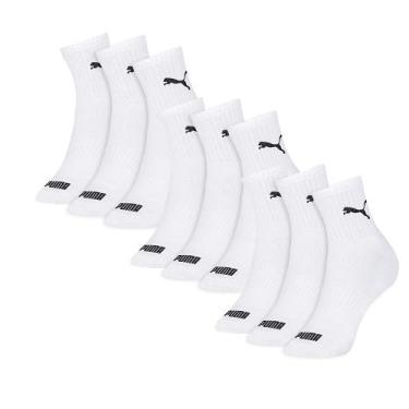 Imagem de Kit 9 Pares Meia Esportiva Masculina Sport Cano Médio Modelo Em Algodã