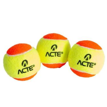 Imagem de Kit com 3 Bolas Para Beach Tennis Stage 2 ITF BT100 Acte Sports, BT100