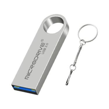 Imagem de Pendrive USB 3.0 de Metal - Alta Capacidade (32GB a 512GB), Prata, 128
