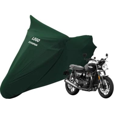 Imagem de Capa Sob Medida De Tecido Para Moto Triumph Speed Twin - Mz, Verde