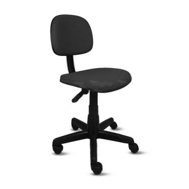 Imagem de Cadeira secretaria em base giratória - tecido crepe cinza - pp02 - PEG