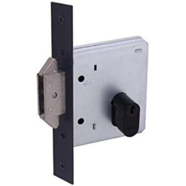 Imagem de Fechadura para portas de correr com bico duplo 1006 Preta Arouca