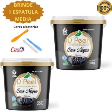 Imagem de Kit 2 Cera Depilação Profissional Dpeel Pote 300 Gramas + 1 Espátula A