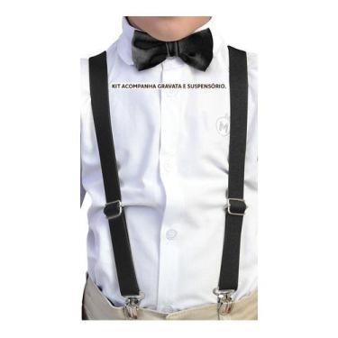 Imagem de Kit Suspensório Infantil + Gravata borboleta infantil varias cores - M