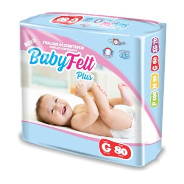 Imagem de Fralda Descartável Infantil BabyFelt Plus Hiper Diurna com Fita (G: 80 Fraldas)