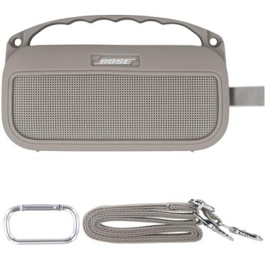 Imagem de Baval Capa de silicone macio para Bose New SoundLink Flex Alto-falante Bluetooth portátil 2ª geração, capa de silicone arenito