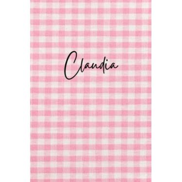 Imagem de Personalized Pink Claudia Notebook: Pink Texture Notebook - Pink Pattern Notepad - Girls Notebook - Lined Journal - Claudia Diary