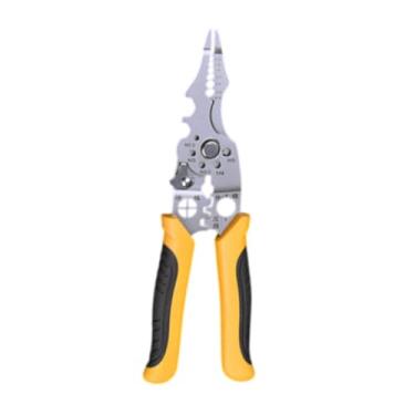 Imagem de Gralara Descascador de fios portátil, aço de alto carbono, multifuncional, ferramenta de fiação manual, ferramenta de descascamento de fios, Amarelo