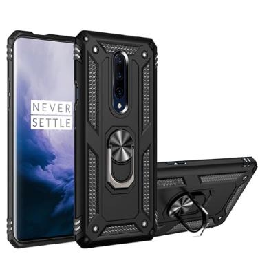 Imagem de Anvzle Capa para OnePlus 7 Pro, para OnePlus 1+7 Pro, capa protetora de camada dupla, armadura resistente, à prova de choque, resistente [grau militar] protetora, com suporte magnético (preta)