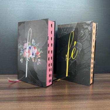 Imagem de Kit 2 Bíblias Sagradas Fé Feminina e Fé Masculina com Harpa Com Índice