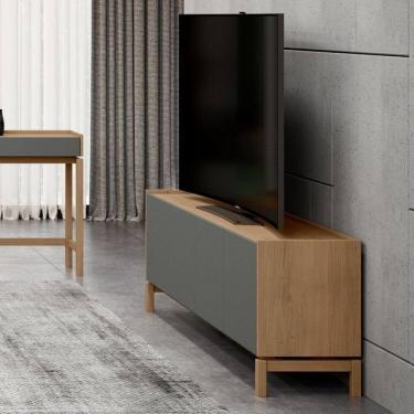 Imagem de Rack 2 Portas 2 Gavetas Barcelona 60,5x180x40 cm Oak/Ferrolack