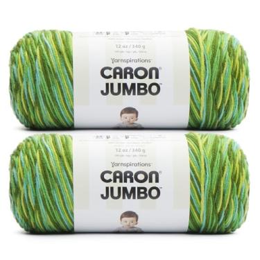 Imagem de Caron Fio de folhagem jumbo - 2 pacotes de 340 g - 100% acrílico - #4 penteado (médio) - 595 jardas - tricô/crochê