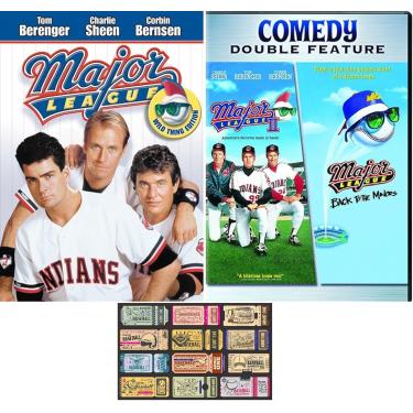 Imagem de Major League 1 2 3 Trilogia Charlie Sheen Tom Berenger 3 Dvd Set Widescreen Inclui Impressão Brilhante Cartão De Arte De Beisebol