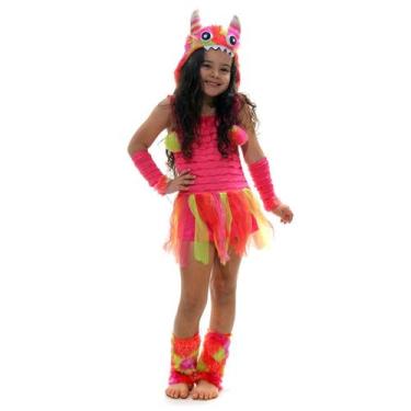 Imagem de Fantasia Monstrinha Pink Infantil com Capuz e Luvas - Abrakadabra, UNI