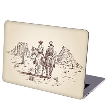 Imagem de MINGDAO Capa protetora rígida compatível com MacBook Pro de 14 polegadas com capa de teclado (A2442 M1 Pro/Max, versão 2021) - Wild West Desert Cowboys-1