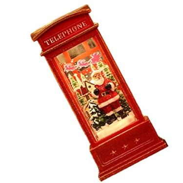 Imagem de Lanterna do Globo de Neve, Ornamento Luminoso da Cabine Telefônica Projetada para Decoração de Bar KTV, Lanternas de Natal Fofas e Interessantes Com Decoração Quente (Papai)