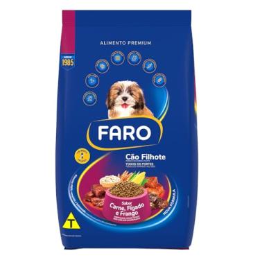 Imagem de Ração Faro Cão Filhote Sabor Carne, Figado e Frango 7kg