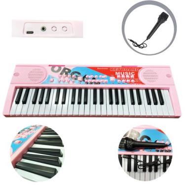 Imagem de Teclado Eletronico C/ 49 Teclas Brinquedo Infantil Piano - Tesla Store