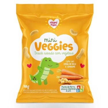 Imagem de Snack Nhami Mami Mini Veggies Grão de Bico e Cenoura 18g