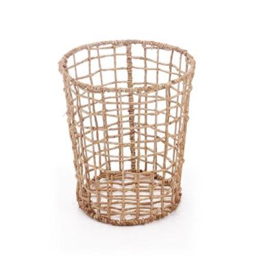 Imagem de cesto organizador redondo vazado 40cm de palha multiuso - Oikos, U, NA
