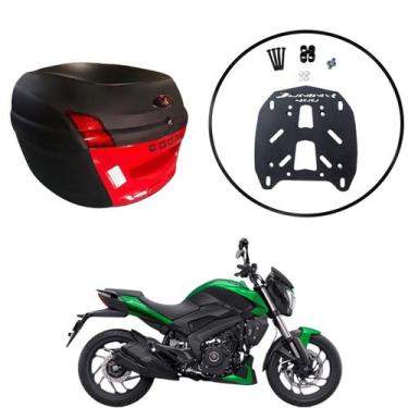 Imagem de Baú Moto Universal Awa 34 L  Suporte Sup Bajaj Dominar 400, Vermelho