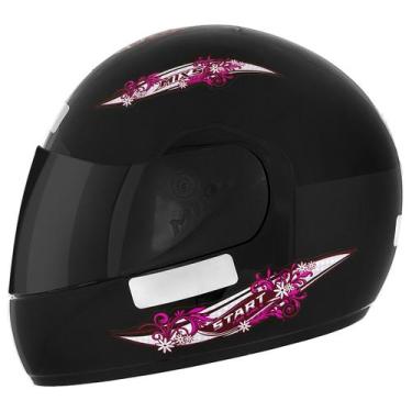 Imagem de Capacete Fechado Mixs Start For Girls, PRETO, 60