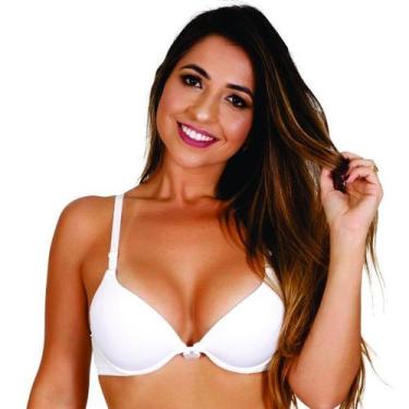 Imagem de Sutiã Básico Feminino Clamar em Microfibra - 4253, M, Branco