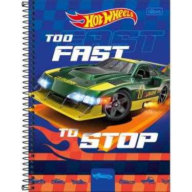 Imagem de Caderno Espiral Capa Dura Hot Wheels 80 Folhas - Tilibra