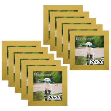 Imagem de Kit 10 Porta Retrado Molduras 20x20 Amarelo - Santamaria Molduras