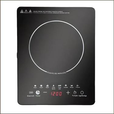 Imagem de Cooktop Indução Elétrica Magnética Portátil Com Timer Digital Completo