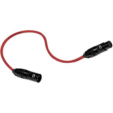 Imagem de Cabo XLR balanceado da Coluber macho para fêmea – Conector de microfone Pro de 3 pinos para alto-falantes alimentados, interface de áudio ou mixer – para desempenho ao vivo e gravação, Vermelho, 5 Feet