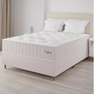 Imagem de Conjunto Colchão Mola Ensacada e Base Box Casal 67x138x188cm Cairo Yescasa