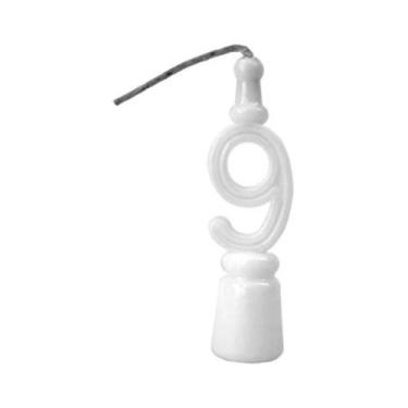 Imagem de Vela aniversario branca (nr9) bianco c/ 10 un